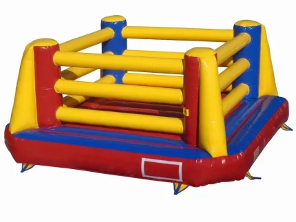 Colorful inflatable boxing ring jumping castle, perfect for fun activities at parties and events. Buy high-quality, affordable online in South Africa.