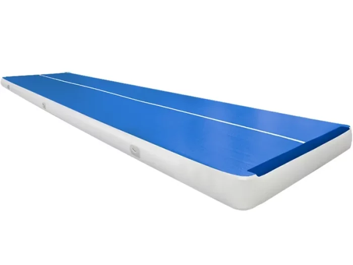 Inflatable gymnastics air track mat in blue, perfect for training, tumbling, or fitness. Buy durable, high-quality options online in South Africa.